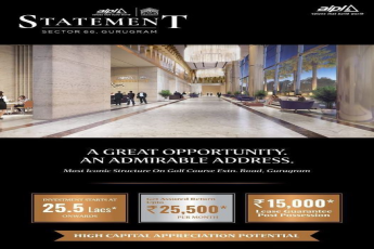 Investment starts Rs 25.5 Lac at Aipl Statement in Sector 66 ,Gurgaon