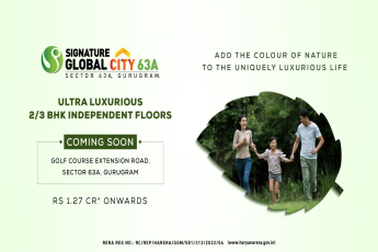 New launch 2/3 BHK low rise luxury floors at Signature Global City 63A, Gurgaon