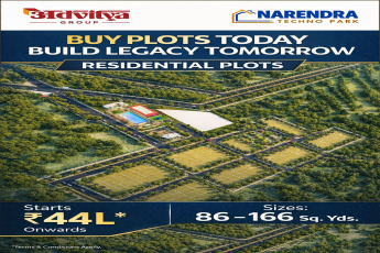 Aditya Group Plots Starting at ₹44L || Buy Residential Plots at Narendra Techno Park || Sizes from 86-166 Sq. Yds.