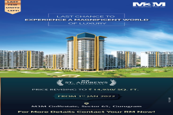 Last few units left at M3M St Andrews Golf Residences, Gurgaon