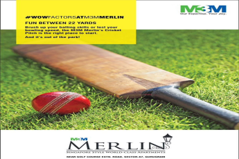 The Cricket Pitch at M3M Merlin awaits your 6s and 4s. It's time to brush up your cricket skills
