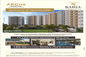 Rahul Arcus 2 & 3 BHK spacious apartments at Baner, Pune