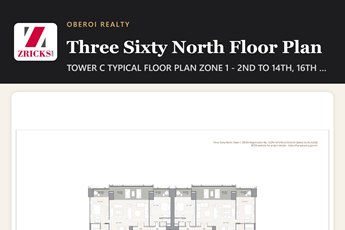 Oberoi Realty Three Sixty North Floor Plan: Tower C Typical Floor Plan
