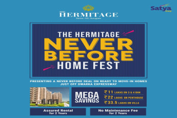Presenting a never before deal on ready to move in homes at Satya The Hermitage in Sector 103, Gurgaon