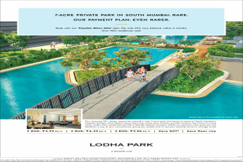 Pay only 25% now, balance within 6 months at Lodha The Park, Mumbai