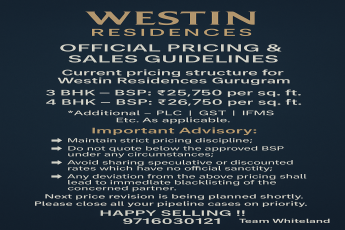 Official Pricing Announced for Westin Residences Gurugram || Important Pricing Guidelines for Westin Residences || Act Now: Pricing for Westin Residences Revealed