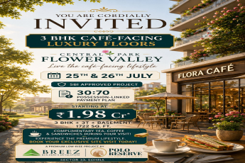 Explore Café-Facing Luxury Floors at Central Park Flower Valley || Discover 3 BHK Starting at ₹1.98 Cr in Sohna || Join Us for an Exclusive Site Visit on 25th & 26th July