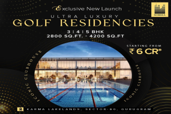 Sobha's Iconic Clubhouse Awaits at Ultra Luxury Golf Residencies in Karma Lakelands, Sector-80, Gurugram