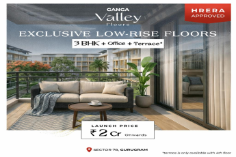 Ganga Valley Floors – Sector 78, Gurugram, Spacious 3 BHK + Office, Starting at ₹2 Cr, Exclusive Launch
