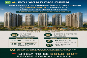 EOI Window Open for Smartworld's New Project in Sector 67A || Discover the Wellness-Based Condominium in Gurgaon || Limited Availability: Submit Your EOI Now!