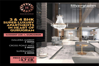 Silverglades Hightown Residences Presenting  3 and 4 BHK luxury residences Rs 3.7 Cr in Gurgaon