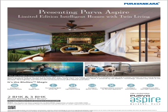 Presenting Purva Aspire limited edition intelligent homes with twin living in Pune