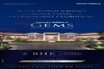 Book your dream 2 BHK Rs 67.99 Lac at Smart World Gems in Sector 89, Gurgaon