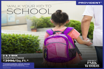 Provident Parkwoods is located just minutes away from top schools in Bangalore