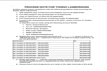 Complete Your Buyer Agreement for Tonino Lamborghini || Ensure Compliance with BBA Guidelines || Submit Required Documents for Tonino Lamborghini