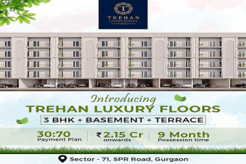 Trehan Luxury Floors: Spacious 3 BHK Residences with Basement and Terrace in Sector-71, Gurugram