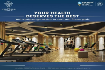 Well-equipped gymnasium at Paradise Sai World Empire, Navi Mumbai