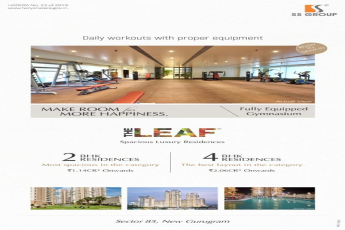 Fully equipped gymnasium at SS The Leaf, Gurgaon