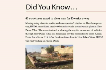 40 structures razed to clear way for Dwarka e-way