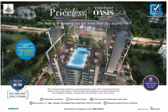 The feeling of knowing you got more than you aspired at Vaishnavi Oasis in Bangalore