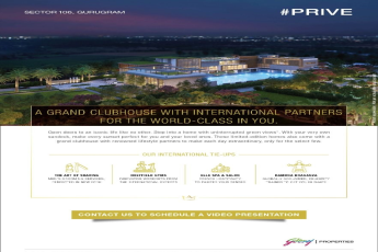 A grand clubhouse with international partners at Godrej Prive In Gurgaon