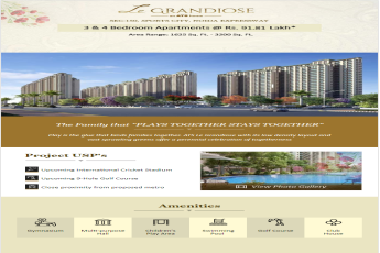 Avail 3 & 4 bedroom apartments at Rs. 91.81 lakhs at ATS Le Grandiose in Noida