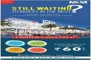 Investment starting Rs 60 Lac at M3M Corner Walk in Gurgaon