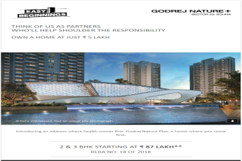 Own a home at just Rs. 5 lakh at Godrej Nature Plus in Gurgaon