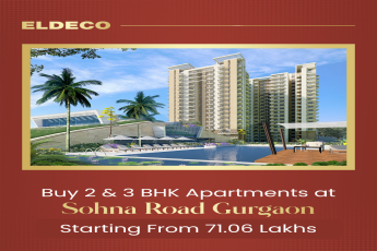 Bye 2 and 3 BHK apartments starting from Rs 71.06 Lac at Eldeco Acclaim in Sector 2, Sohna, Gurgaon