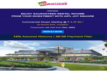 Presenting 12% assured returns and 50:50 payment plan  at AIPL Joy Square in Gurgaon