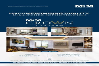 M3M Crown: Redefining Luxury Living with Spacious 3, 4 & 4.5 BHK Homes in Sector 111, Gurugram