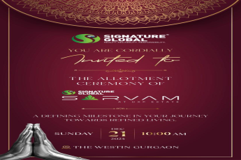 Join the Allotment Ceremony of Sarvam at DXP Estate, Dec 21, 2025, The Westin Gurgaon