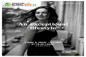 Embrace an exceptional lifestyle in your dream paradise at Signature Global City 93, Gurgaon