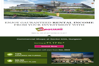 Get 12% assured returns on investing in shops & offices at AIPL Joy Square, Sector 63A, Gurgaon