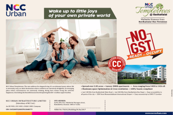 Ready to occupy, no GST at NCC Urban Temple Trees in Chennai