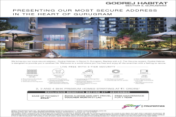 Book 2, 3 and 4 BHK premium homes starting at Rs 1 Cr at Godrej Habitat, Gurgaon