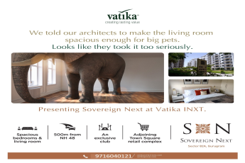 Vatika's Sovereign Next: Spacious Living Reimagined in Sector 82A, Gurugram