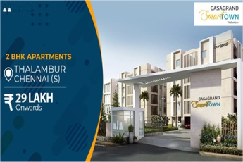 Buy 2 bhk apartments at Rs. 29 lakhs at Casagrand Smart town in Chennai