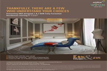 Omkar Vive presenting HBA designed 1 & 2 BHK fully furnished residences starting @ 1.2 cr.