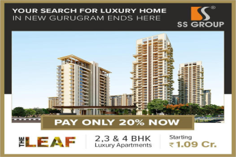 Pay only 20% now at SS The Leaf, Gurgaon