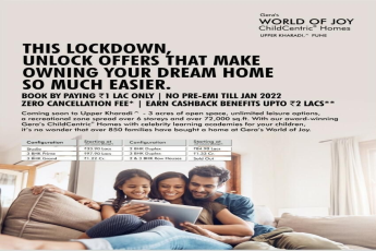 No Pre - EMI till Jan 2022 at Gera World Of Joy in Pune