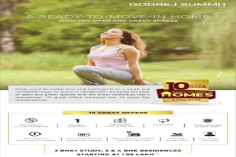 A ready-to-move-in home with 70% open and green spaces at Godrej Summit in Gurgaon