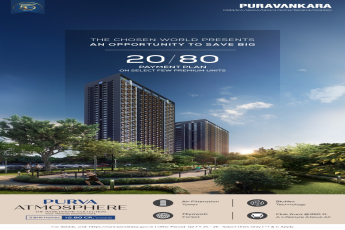 Own Luxury at Purva Atmosphere, Near Manyata Tech Park, 20/80 Payment Plan