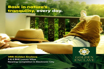 Book 3 & 4 BHK luxury villas nearing completion at VRR Golden Enclave in Electronic City, Bangalore