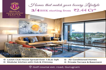 Birla Navya presenting 3/4 BHK low rise premium floors Rs 2.44 Cr onwards in Gurgaon