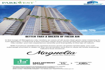 Pay only 1% for booking at Shapoorji Pallonji Parkwest in Bangaore