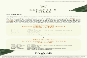 Secure Your Dream Home at Serenity Hills by Emaar, Book Now!