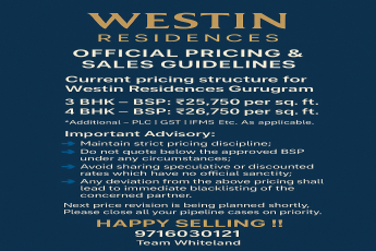 Official Pricing Announced for Westin Residences || Secure Your Units at Westin Residences || Westin Residences Gurugram Pricing Alert
