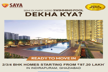 Book 2, 3 & 4 BHK apartment Rs 97.20 Lac onwards at Saya Gold Avenue, Ghaziabad