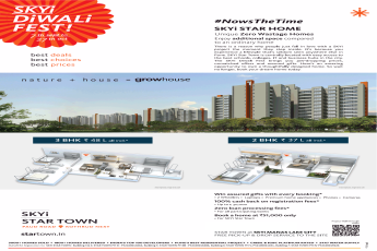 Book 3 BHK Rs 48 lakh at SKYi Star Home, Pune